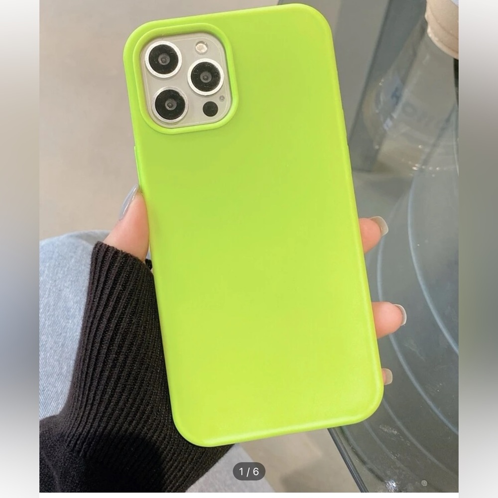 Neon Lime Plain Silicone Phone Case